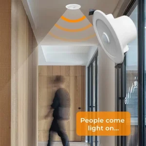 8W 9W LED Downlight with Motion Sensor IP44 for Entrance Hallway Kitchen Corridor Staircase
