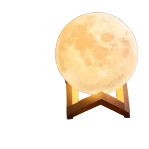 8cm ABS Moon Shape LED Nightlight Touch Dimmable USB Warm and Cold White Light