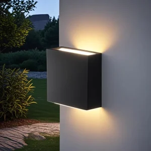 8×8 Inch 25W ETL Certified Modern Square Aluminum Wall Sconce 5CCT LED Waterproof Outdoor Wall Light Luxury Hotels Villas