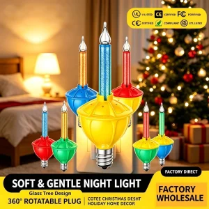 9 Traditional Multicolor Bubble Night Light Plug in UL Listed for Holiday Christmas Celebrations Lighting Room Lights Gift Idea