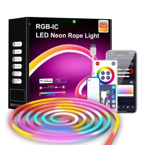 9.8ft 16.5ft 32ft Smart RGBIC LED Strip Light Neon Rope Light WiFi Dual Version