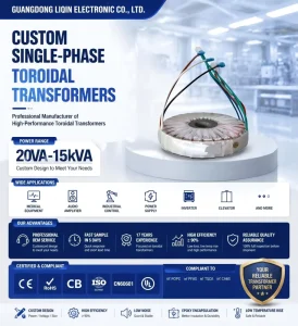 90VA 150VA 300VA Customized Single Phase Toroidal Core Autotransformer for Audio or Lighting