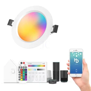 9W/10W RGB Warm White Downlight with PIR Motion Sensor and Music Sync