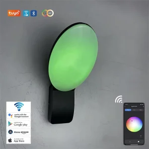 9W IP65 AC Smart LED Wall Light Outdoor RGB+W 3000K WiFi