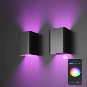 9W Smart Light Adjustable Angle Version Wifi Waterproof Wall Lamp RGBW Outdoor Sconce Color Changing by Smart App Lamp