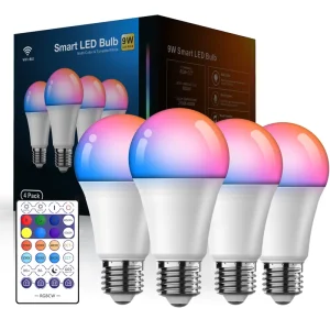 9W WiFi and Bluetooth RGB COB Smart LED Bulb with Speaker and Solar Power