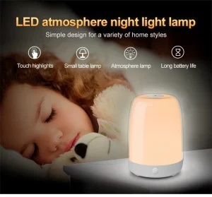 A100 White Sunrise Alarm Clock Night Light USB LED Bedside Lamp