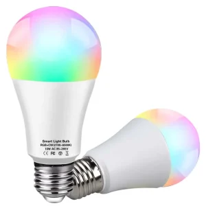 A19 AC LED Smart Light Bulbs E26 Base 800 LM RGBWW WiFi Crystal Dimmable 4-Pack Matter