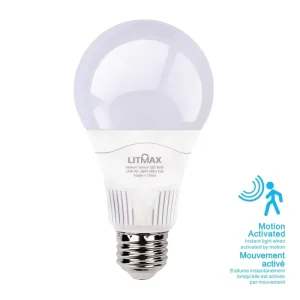 A19 B22 LED Daylight Radar Motion Sensor Light Bulb for Warehouses, Stairwells and Hallways