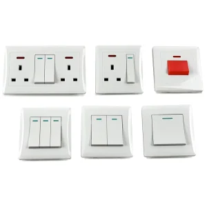 A5 90 x 90mm Wall Electric Switch and Socket Factory Direct