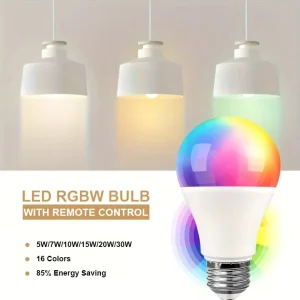 A60 E27/B22 RGBW Dimmable WiFi Bluetooth Smart LED Bulb
