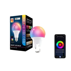 A60 Tuya Smart LED Bulb 10W Multi Color RGBCW Indoor Lighting E27 E26 B22 Compatible Smart Life APP Wifi & for Control