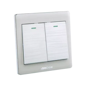 A6K Series 2-Gang 2-Way Electrical Wall Switch AC250V 16A PC Material Residential Commercial Lighting Control
