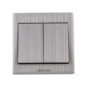 A8 Series 2 Gang 1 Way PC Wall Switch 16A 250V for Home and Office
