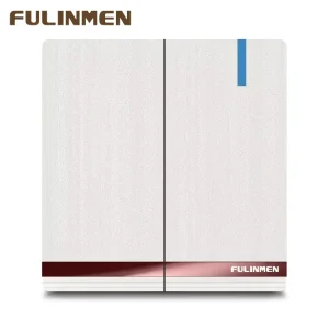 A9-W02 Factory New Design Light Wall Switch 2 Gang 1 Way 16A 250V AC Wall Switch Plate Cover