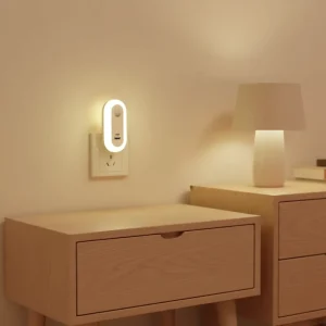 A94T Mini Portable LED Motion Sensor Night Light for Bedroom and Corridor, Plug-In