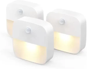 ABS Automatic Motion Sensor LED Night Light, Mini Waterproof Wall Light for Kids Bedroom