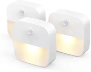ABS Mini Automatic LED Sensor Night Light with Waterproof Sensor Control for Kids’ Bedroom