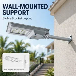 ABS Plastic Solar Street Light Outdoor IP65 Radar Induction for Urban Retrofit