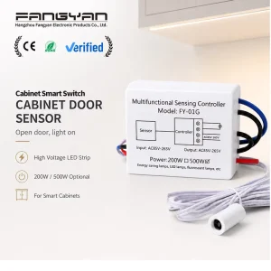 AC 110V 220V Door Sensor Switch for Furniture Wardrobe Cabinet Single Door Control 200W LED Lighting