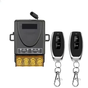 AC 220V 30A 1CH F433MHz Wireless Relay Receiver and Transmitter for Garage Gates, Motors, and Water Pumps