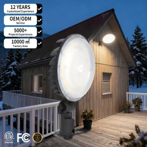 AC Aluminum Motion Sensor SMD 50W 70W 90W IP65 Waterproof Dimmable Outdoor LED Barn Light for Parking Lot