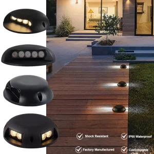 AC/DC 24V Indoor/Outdoor Stair Tread Yard Path Step Lights IP65 Waterproof Aluminum LED Dimmable 2-8W 60 Beam