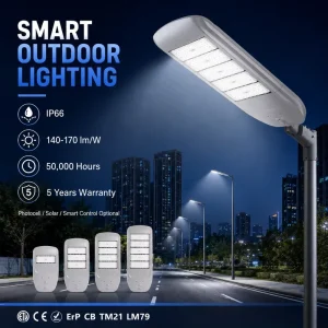 AC LED Street Light, IP66 Aluminum Alloy, 60W-360W Modular Outdoor Road Lamp