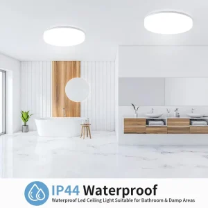 AC LED Waterproof Ceiling Light with Dustproof, Moisture-Proof, and Mosquito-Proof Design for Bathroom, Balcony, and Bedroom
