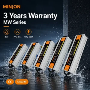 AC to DC LED Switching Power Supply 200W 12V IP67 Waterproof Single Output Constant Voltage Driver for Strip Light
