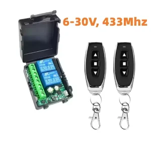 AC220V 433MHz 10A 2-Channel Telescopic Rod Motor and Light Remote Control Switch