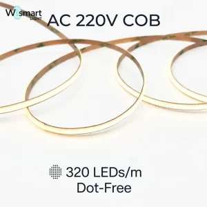 AC220V Driverless COB LED Strip Light 320 LEDs/m Seamless Linear Tape 5mm/8mm/10mm Voice and Sensor Control