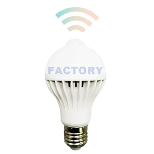 AC220V High Lumen E27 5W 7W 9W 12W Automatic Induction Human Motion Sensor Smart Bulb Led Light Induction Bulb 3500K 6500K
