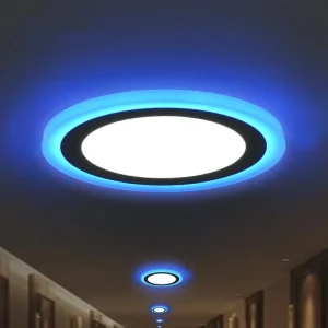 AC85-265V Slim Double Color LED Panel Light IP44 Rated for Hotel and Home Use Warm White Blue