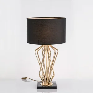 AOSIHUA Nordic Modern White Black Marble Iron Decorative Bedside Table Lamp Metal Shade Table Lamps Bedroom Restaurant