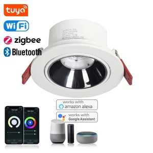 APP-Controlled Smart LED Downlight 12W for Indoor, Office, Mall and School Use