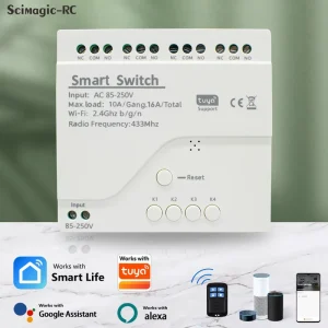 APP Remote Control 4 Relay Board WiFi RF Switch Receiver Controller AC 85-250V Smart Module Timer