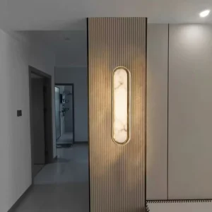 ART DECO Marble LED Wall Lamp with Warm and Neutral White Light for Bedroom Foyer Dining Room