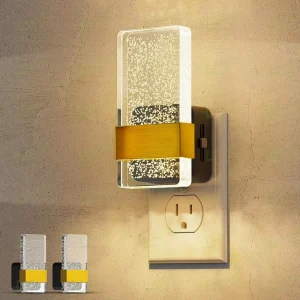 Acrylic Dusk-to-Dawn Sensor LED Plug-In Wall Night Light for Bedroom
