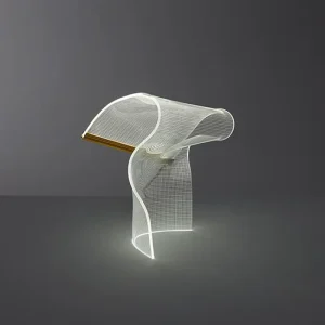 Acrylic Flowing Light Dimmable Table Lamp for Bedroom, Bedside, or Dormitory