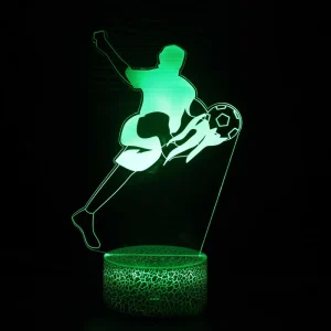 Acrylic Football Decorative 3D Night Light LED Light with Color Changing Christmas Decoration