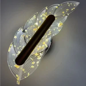 Acrylic Leaf Design LED Wall Lamps Modern Small Background Warm White Indoor Outdoor Bedroom CRI80 220V
