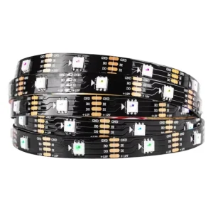 Addressable 5050 Rgb Led Light Strip 5v 12v 10mm 12mm Width IP20 IP65 Waterproof Ws2815 Ws2812 Led Strip