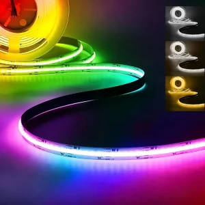Addressable 840 LEDs/m 24V RGBCWIC RGBCCT IC WS2811 10mm 12mm COB LED Strip Light Dream Color Dot-Free Flexible