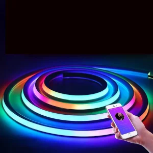 Addressable Pixel RGBIC 5m LED Strip Remote Music Sync App Control Tuya Alexa Compatible SMD3535 IP65 24V