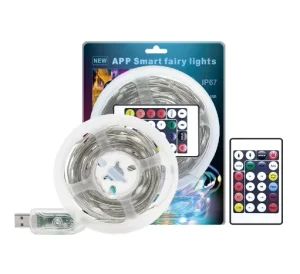 Addressable RGBIC Colorful Led Strip Music Light 5V 4040 10leds USB Smart Led Strip Light for Indoor Decoration with Remote