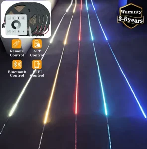 Addressable WS2811 Running White LED Strip 24V App and Remote Control 3000K/4000K/6500K for Stairs Ceiling Entrance Wedding