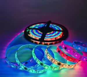 Addressable WS2811B WS2812B LED Strip Light 5m 12V Rope Lighting 30leds 60leds 5050rgb 5m Roll 10mm Width RGBIC Smart LED Lights
