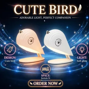 Adjustable Bird-Shaped Mini LED Table Lamp for Bedroom and Bedside