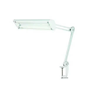 Adjustable Fluorescent Desk Lamp With Clamp Long Swing Arm Wide Shade Task Lights for Office Study Drafting Workbench Nail Salon